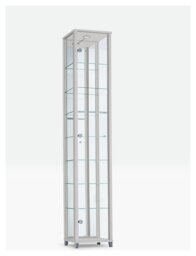 Argos Home 7 Shelf Glass Tall Display Cabinet - Silver