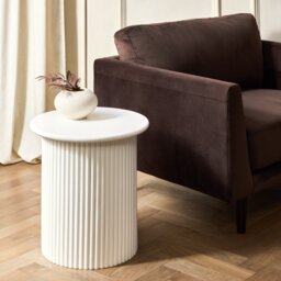 Habitat Luan Slatted Side Table - White - thumbnail 1