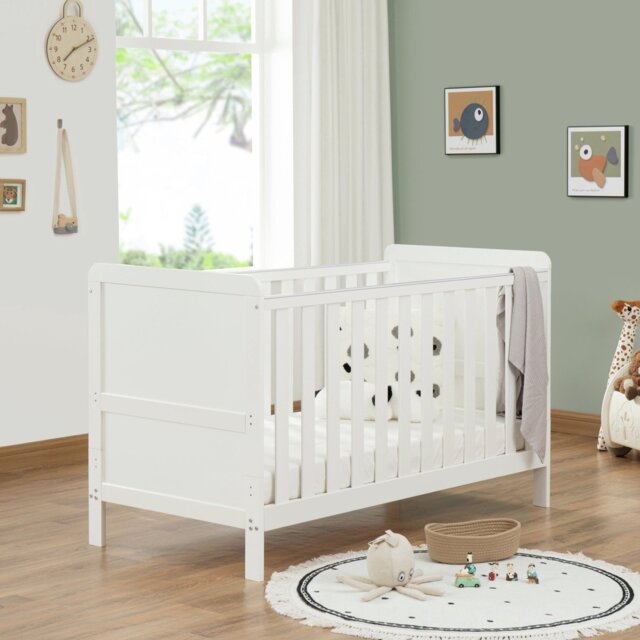 Babymore Caro Urban Cot Bed - White - image 1