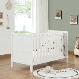 Babymore Caro Urban Cot Bed - White - thumbnail 1