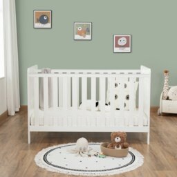 Babymore Caro Urban Cot Bed - White - thumbnail 2