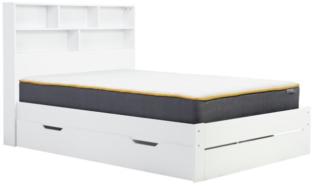 Birlea Alfie Small Double Wooden Storage Bed Frame - White - image 1