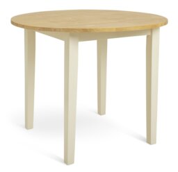 Argos Chicago Solid Wood 2-4 Seater Dining Table - Cream - thumbnail 1
