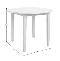 Argos Chicago Solid Wood 2-4 Seater Dining Table - Cream - thumbnail 2