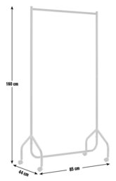 Argos Home Heavy Duty Single 4 Feet Clothes Rail- Black - thumbnail 2