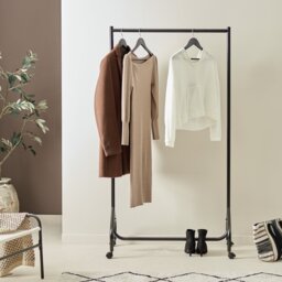 Argos Home Heavy Duty Single 4 Feet Clothes Rail- Black - thumbnail 1