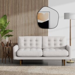 Habitat Fenner Fabric 2 Seater Sofa - Natural - Dark Leg - thumbnail 2