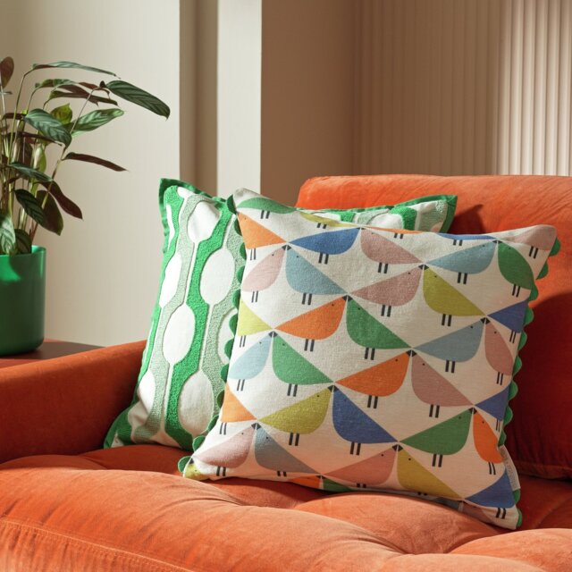 Habitat x Scion Lintu Cushion - Green - 43x43cm - image 1