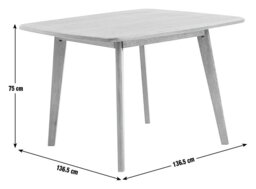 Habitat x Scion Esala Wood Veneer 4 Seater Dining Table - thumbnail 2
