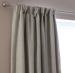 Habitat Thermal Blackout Linen Look Pencil Pleat Curtains - Oatmeal - 117x137cm