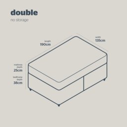 Silentnight Hatfield Double Memory Divan Bed - Sand - thumbnail 2
