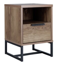 Habitat Nomad 1 Drawer Bedside Table - Oak Effect - thumbnail 1