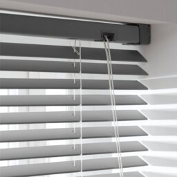 Habitat Faux Wood Grey 25mm Slat Venetian Blind - 120cm - thumbnail 2