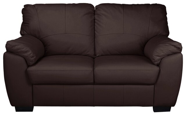 Argos Home Milano Leather 2 Seater Sofa - Chocolate - image 1