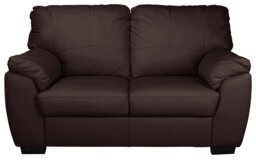 Argos Home Milano Leather 2 Seater Sofa - Chocolate - thumbnail 1