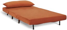 Habitat Roma Small Double Velvet Chairbed - Orange - thumbnail 2