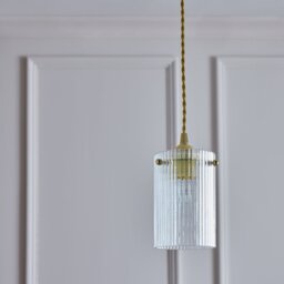 Argos Home Ribbed Glass Easy Fit Lampshade - 10cm - thumbnail 2