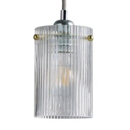 Argos Home Ribbed Glass Easy Fit Lampshade - 10cm - thumbnail 1