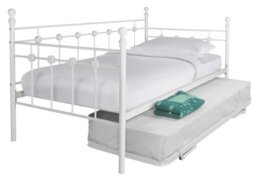 Argos Home Abigail Metal Daybed, Trundle & 2Mattresses White