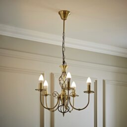 ValueLights Memphis Metal 5-Light Chandelier - Gold - thumbnail 1