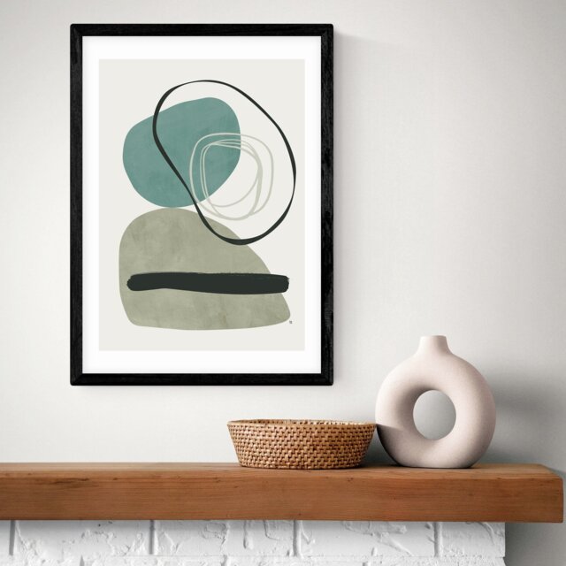 East End Prints Calo Black Frame Art Print - A3 - image 1