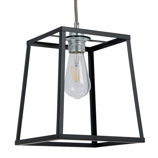 Argos Home Matt Black Carriage Metal Easy Fit Lampshade-22cm - image 1