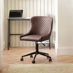Julian Bowen Luxe Faux Leather Office Chair - Brown