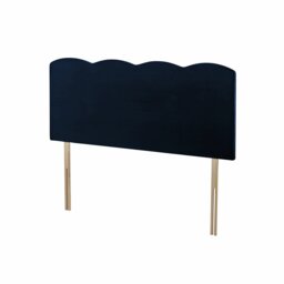 Silentnight Wave Velvet Kingsize Headboard - Blue - thumbnail 2