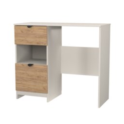 Livara Ready Assembled Canmore Dressing Table - White & Oak - thumbnail 2