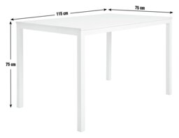 Argos Home Toby 4 Seater Dining Table - White - thumbnail 2