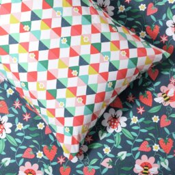 Habitat Strawberry Floral Blue Kids Bedding Set - Toddler - thumbnail 2