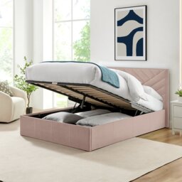 Argos Home Luca Kingsize End Lift Ottoman Bed - Pink - thumbnail 2
