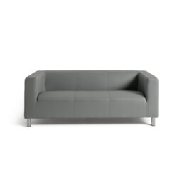 Argos Home Moda Faux Leather 3 Seater Sofa - Grey - thumbnail 1