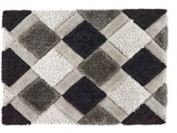 Origins 3D Geometric Grey Shaggy Rug - 160x230cm - thumbnail 1