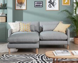 Habitat Paola Left Hand 3 Seater Chaise Sofa Set - Grey - thumbnail 2