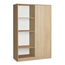 Argos Home Nova 1 Door Sliding Wardrobe - Oak - thumbnail 2