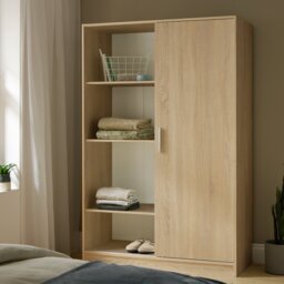 Argos Home Nova 1 Door Sliding Wardrobe - Oak