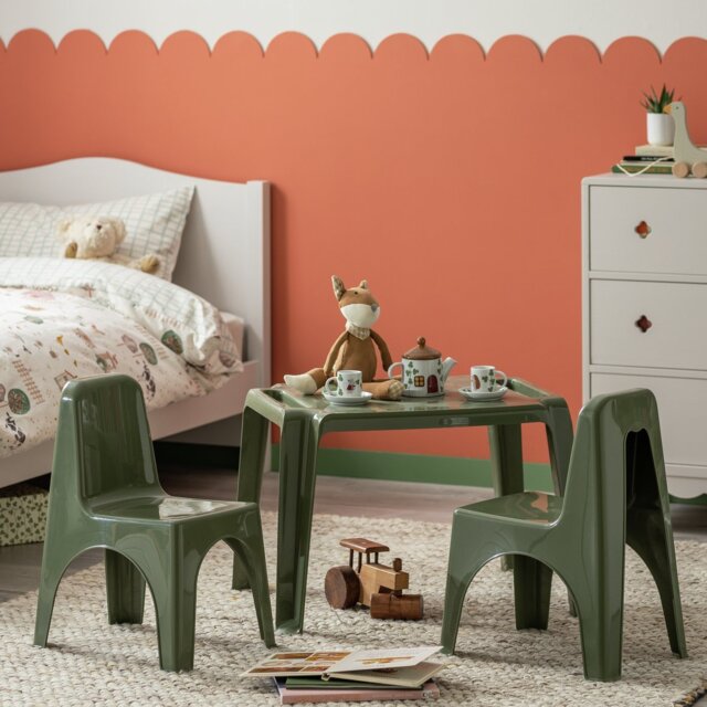 Bica Kids Set of 2 Green Plastic Chairs - image 1