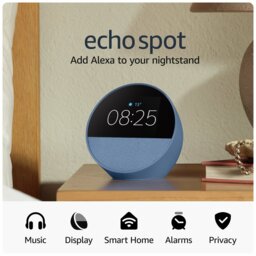 Amazon Echo Spot Smart Alarm Clock with Alexa - Blue - thumbnail 2