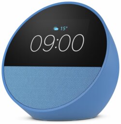 Amazon Echo Spot Smart Alarm Clock with Alexa - Blue