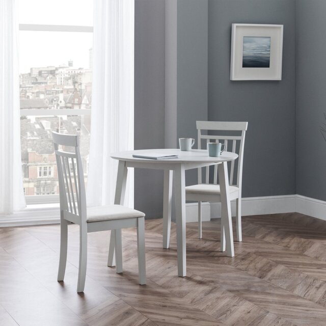 Julian Bowen Coast Grey Dining Table & 2 Grey Chairs - image 1