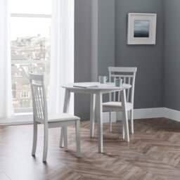 Julian Bowen Coast Grey Dining Table & 2 Grey Chairs - thumbnail 1