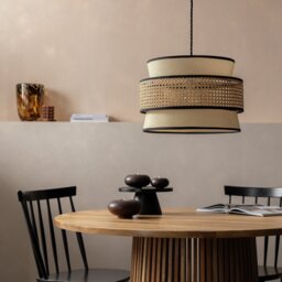 Habitat Ashi Natural Rattan 3 Tier Easy Fit Lampshade - 40cm - thumbnail 1