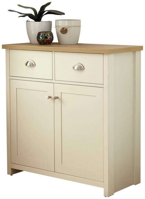 GFW Lancaster 2 Door 2 Drawer Sideboard - Cream - image 1