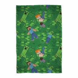 Minecraft Levels Fleece Throw - Green - 150x100cm - thumbnail 2