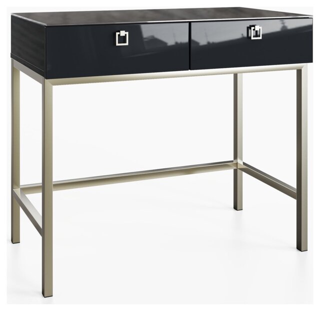 Frank Olsen Lyra 2 Drawer Console Table - Midnight Black - image 1