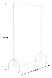 Argos Home Heavy Duty Single 4 Feet Clothes Rail- White - thumbnail 2