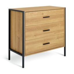 Argos Home Loft Living 3 Drawer Chest - Oak - thumbnail 2