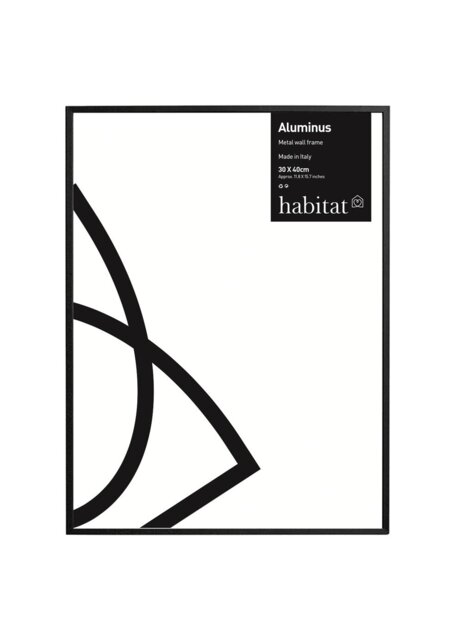 Habitat Aluminus Black Metal Picture Frame - 30X40cm - image 1