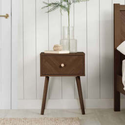Challis 1DR Bedside Table, Walnut - thumbnail 1